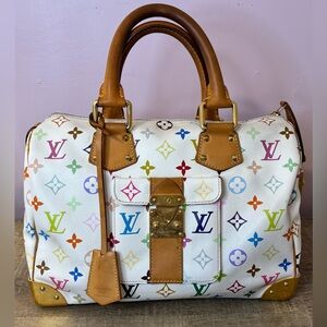 ❤️SOLD❤️ Louis Vuitton White Murakami Vintage Multicolor Speedy